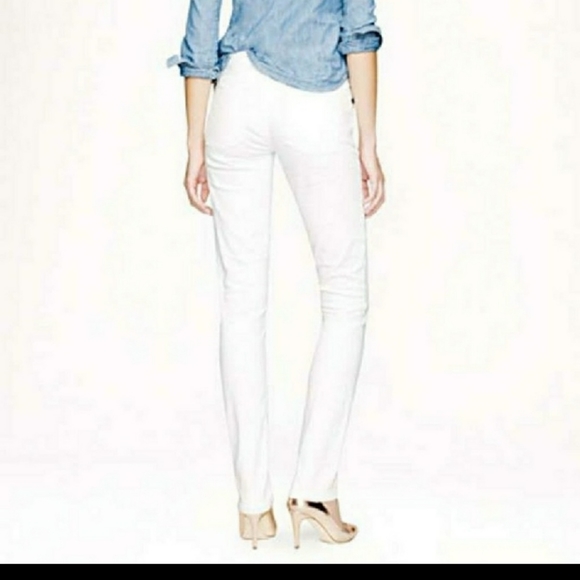 J.Crew Mid Rise Skinny Matchstix Jeans White SZ 27 - Picture 2 of 3